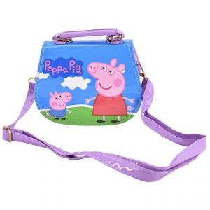 Buy Peppa Pig Handbags Cute Sling Bag Purse For Kids Girls Gift 2-5y - Purple online