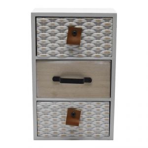 Buy Mini Cabinet With Multi 3 Drawer For Storage - White/cream online