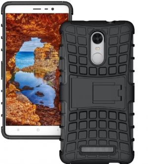 Buy Cover EDGE Back Cover For Mi Note 4 (black, Shock Proof, Rubber, Plastic) With Stand online