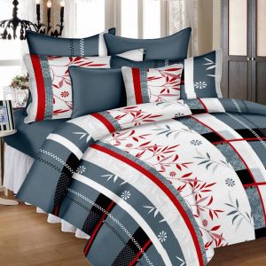 Buy Pure Cotton Double Bedsheet & 2 Pillow Covers from Panipat online