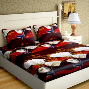 Buy Rg Home Designer Poly Cotton Double Bedsheet - Rg-pc-09 online