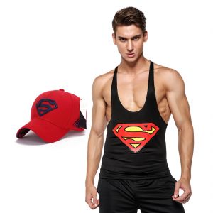 Buy 3D Compression Tank Top  for Men by Treemoda comic collection and 1 free Superman Baseball Cap online