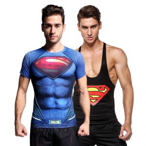Buy 3D Compression Tank Top and DRY FIT gym T-Shirt by Treemoda Comic collection online
