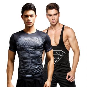 Buy 3D Compression Tank Top and DRY FIT gym T-Shirt by Treemoda Comic collection online