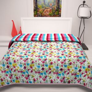 Buy Indiana Home Cambric Soft Fine 180 Tc Cotton Reversible Single Dohar (ac Quilt) online