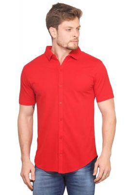Buy Mr Stag Men S Red Colour Casual Half Sleeves Shirt Online