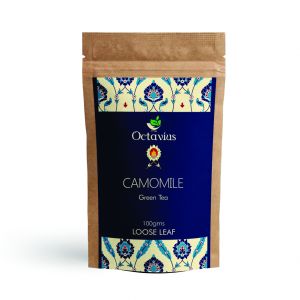Buy Octavius Camomile Loose Leaf Green Tea- Naturally Soothing, Detox & Calming Tea | Camomile Tea For Sleep| Low Caffeine -100 Gms online