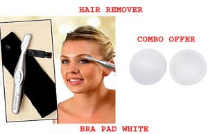 Buy White Bra Pad Inserts Inhance Breast Light Weight Bi-feather Eyebrow Hair Shaper & Shaver. online