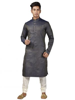 Buy Limited Edition Cotton Silk Regular Fit Self Design Kurta Pajama ( Code - Akakkuset119) online
