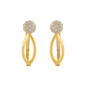Buy Silveratto Gold Plated Silver CZ Earrings For Womens By Blingnest online