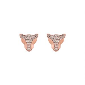 Buy Loupe fashion Women Rose Gold Stud Earrings By Blingnest online