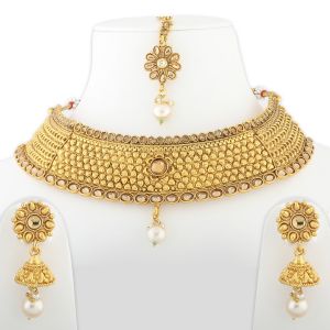 wedding necklace set gold with price