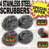 4pcs Stainless Steel Mesh Ball Metal Scrubber