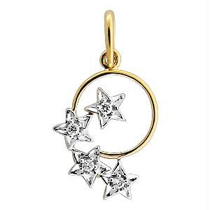 Bling! Real Gold And Diamnd Star In The World Pendant
