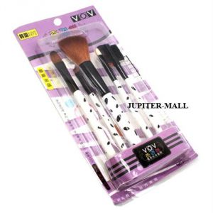 5 Pcs Make Up Brush Cosmetic Set Kit Case -04