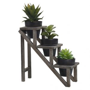Set Of 3 Beautiful Planter Pots With Step Style Stand Online Set Of 3 Beautiful Planter Pots With Step Style Stand Online