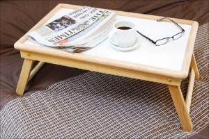 Buy Multipurpose Wooden Laptop Bed Table, Foldable Notebook Netbook Stand online