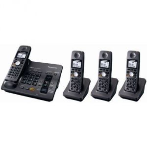 Buy Panasonic Kx-tg6074b 5.8 Ghz Digital Cordless Answering System With 4 Handsets online