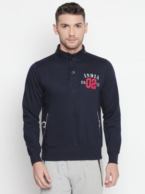 mock collar sweatshirt