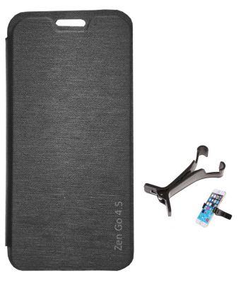 Buy Tbz Flip Cover Case For Asus Zenfone Go 4 5 With Multi Stand Tablet Phone Holder Black Online Best Prices In India Rediff Shopping