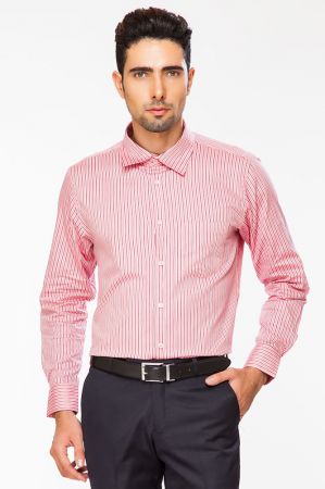 Buy Dapper Homme Pink Color Egyptian Cotton Regular Fit Shirt For