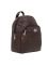 Esbeda Brown Solid Pu Synthetic Fabric Bagpack For Womens