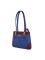 Esbeda Medium Blue & Maroon Solid Pu Synthetic Handbag For Women