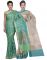 Banarasi Silk Works Party Wear Designer Grey & Green Colour Cotton Combo Saree For Women's(bsw32_34)
