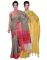 Banarasi Silk Works Party Wear Designer Yellow & Grey Colour Super Net Cotton Combo Saree For Women's(bsw25_27)
