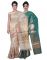Banarasi Silk Works Party Wear Designer Green & Beige Colour Cotton Combo Saree For Women's(bsw4_5)