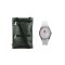 Arum Black Sling Bag With White Trendy Watch