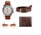 Arum Special Brown Watch,wallet &sunglass With Belt