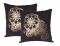 Lushomes Black Cushion Covers With Gold Foil Print (pack Of 2)