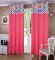Lushomes Square Print Bloomberry Cotton Curtains For Long Door (single Pc)