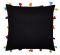 Lushomes Pirate Black Cotton Cushion Cover With Pom Pom - Pack Of 1