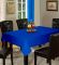 Lushomes Plain Sky Diver Holestitch 6 Seater Blue Table Cover