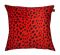 Lushomes Red Leopard Skin Printed Cushion Covers (pack Of 5)