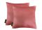 Lushomes Light Pink Blackout Cushion Cover With Artistic Stitch