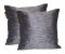 Lushomes Black & Silver Polyester Jacquard Cushion Covers Pack Of 2