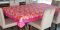 Lushomes Digital Printed Pink Themed Table Cloth For 6 Seater