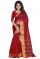 Aar Vee Red Cotton Silk Weaving Design Saree With Unstitched Blouse