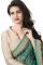 Aar Vee Green & Black Net Brasso Embroidered Lace Border Saree With Fancy Unstitched Blouse Rani2