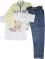 T-Shirt With Overcoat & Jeans (Size-30) Yellow, White Color 9-10 Years