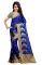 Holyday Womens Brasso Thread Saree_ Royal Blue (with Blouse)