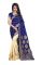 Holyday Womens Banarasi Silk Thread Saree_ Nevy Blue (with Blouse)