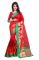 Holyday Womens Banarasi Silk Thread Saree_ Orange Red (with Blouse)