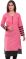 Sargam Fashion Plain Pink Cotton Straight Fit Casual Wear Womens And Girls Kurti.
