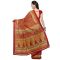 Kotton Mantra Red Silk Printed Designer Saree With Blouse Piece