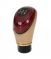 Autoright Type R Leatherette & Wooden Finished 5 Speed Manual Transmission Gear Beige Knob For Mahindra Verito
