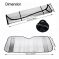 Autoright Car Front Windshield Foldable Sunshade Silver Ford Ecosport